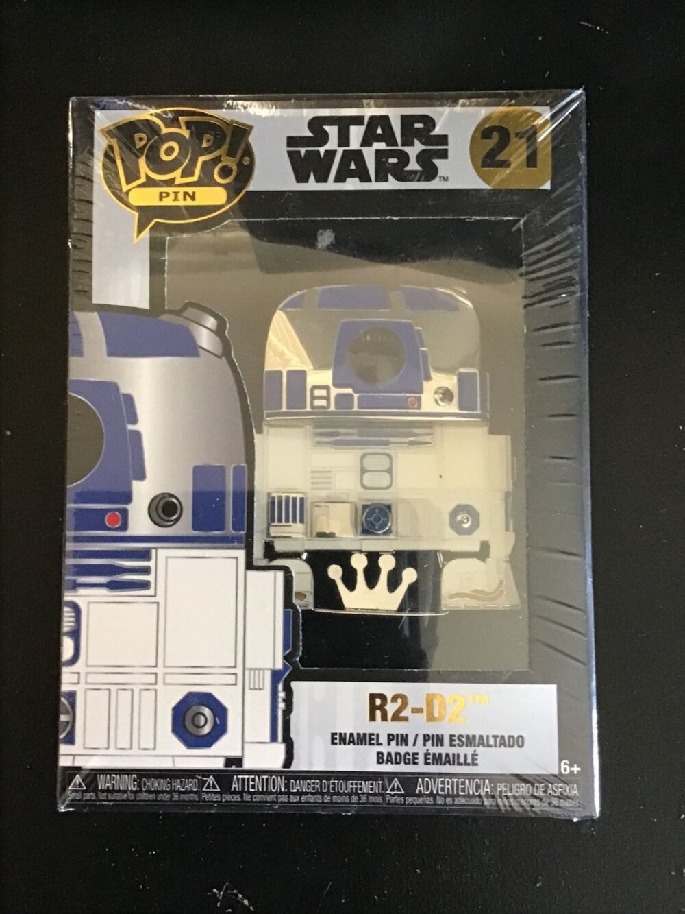 Star Wars Funko Pop Pin R2-D2 Enamel Pin #21 New Sealed Collectible w/Plastic